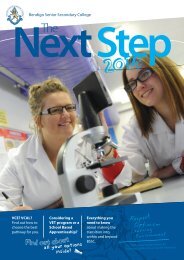 The Next Step 2014.indd - Bendigo Senior Secondary College