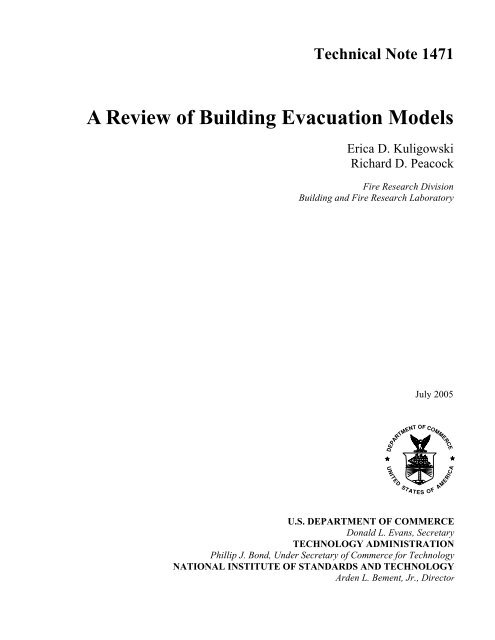 A Review of Building Evacuation Models - NIST Virtual Library