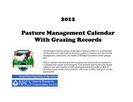 2012 Pasture Management Calendar With Grazing Records