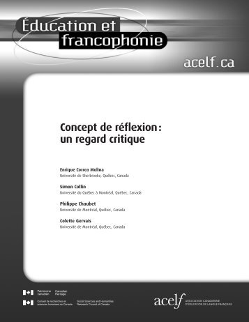 Concept de rÃ©flexion : un regard critique - acelf