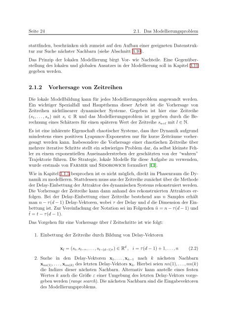 Optimierte lokale Modelle in der nichtlinearen Zeitreihenanalyse