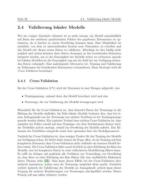 Optimierte lokale Modelle in der nichtlinearen Zeitreihenanalyse