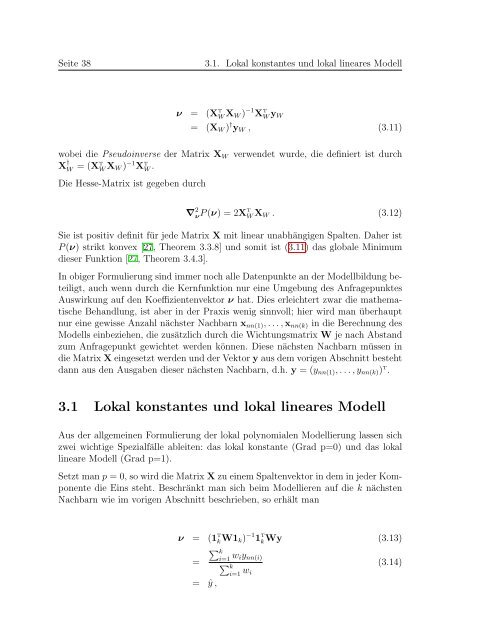 Optimierte lokale Modelle in der nichtlinearen Zeitreihenanalyse