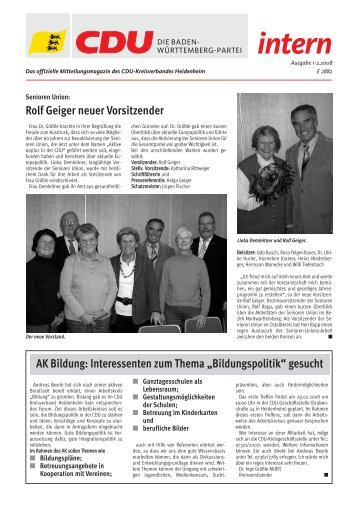 Ausgabe 02.2008 - CDU Heidenheim