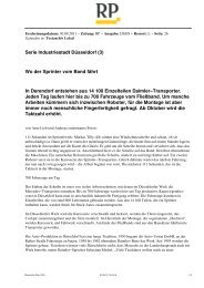 Wo der Sprinter vom Band fÃ¤hrt - Zukunft durch Industrie