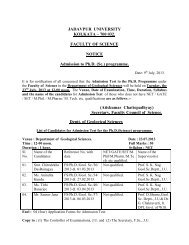 Admission Test on 23.07.2013 and Interview on 30.07.2013 in the ...