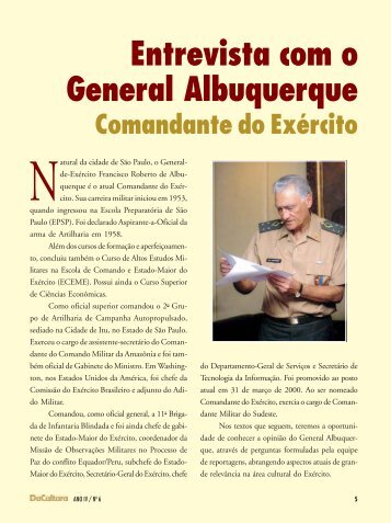 entrevista - General Albuquerque Comandante do ExÃ©rcito - FunCEB