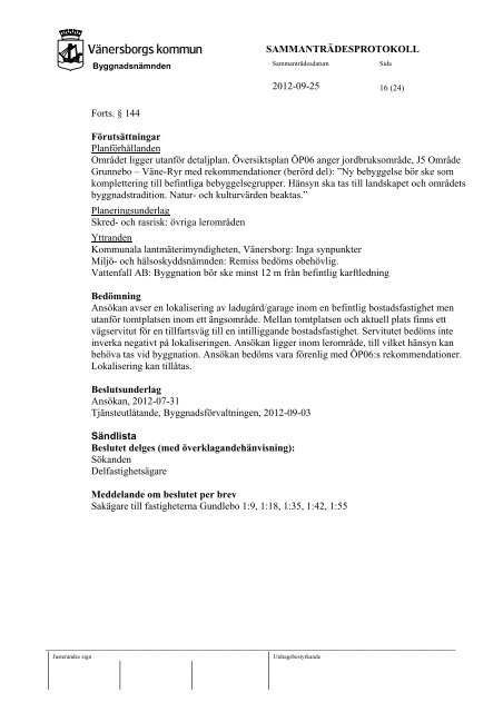 ByggnadsnÃ¤mndens protokoll 2012-09-25.pdf - VÃ¤nersborgs kommun