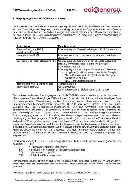 MSCONS AHB 2.2 Konsolidierte Lesefassung mit ... - Edi-energy.de