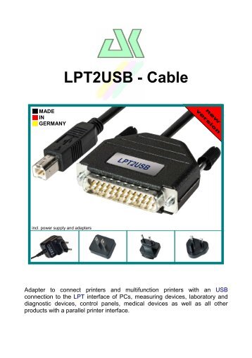 LPT2USB - Cable - AK-Nord GmbH