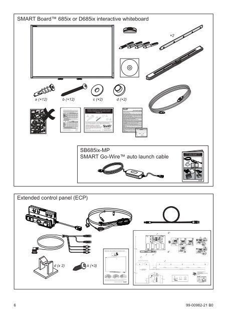 SMART Board 686ix, D685ix and 685ix-MP interactive whiteboard ...