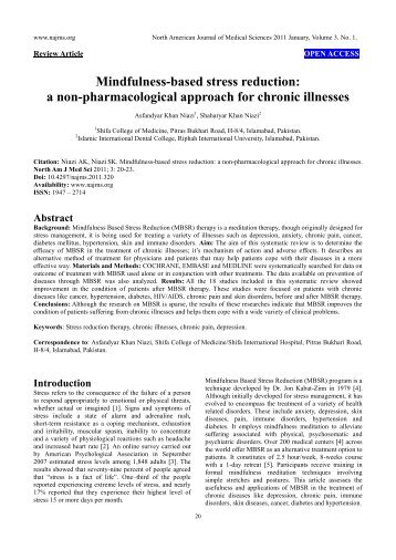 Mindfulness-based stress reduction - North American Journal of ...