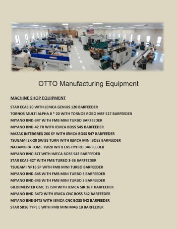OTTO Manufacturing Equipment