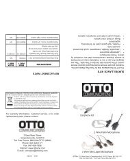 Two Wire Palm Microphone Instruction Manual - Otto