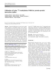 Utilization of lysine C-methylation NMR for protein ... - Springer