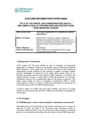 CUSTOMS INFORMATION PAPER (08)02