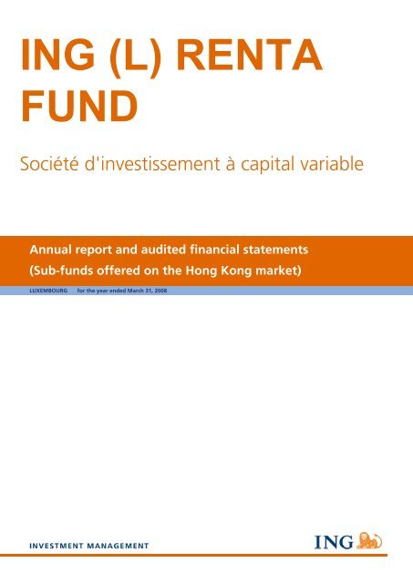 ING (L) RENTA FUND - Fundsupermart.com