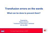 Transfusion errors on the wards. What can be done to prevent them?