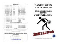DANISH OPEN COPENHAGEN - Bowling-Danmark