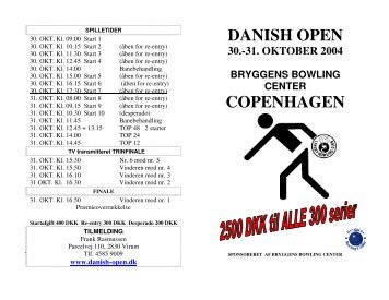 DANISH OPEN COPENHAGEN - Bowling-Danmark