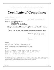 Certificate of Compliance - Otto
