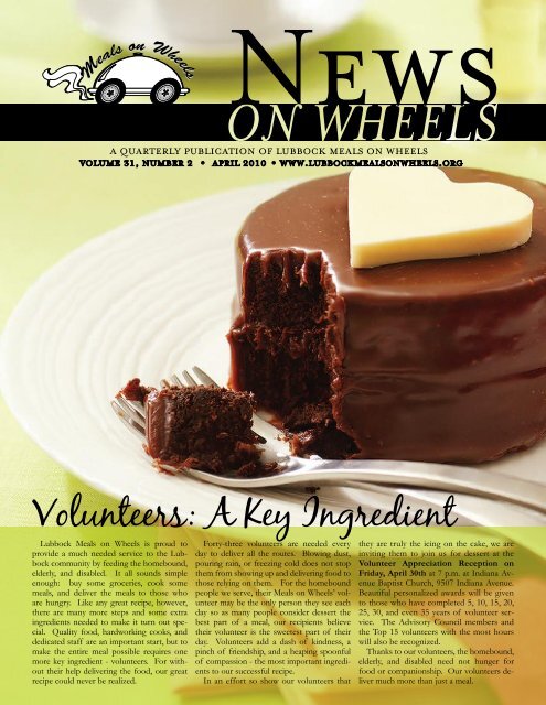 Volunteers A Key Ingredient Lubbock Meals On Wheels