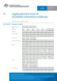 Application for issue of invalidity retirement certificate - CSS