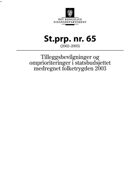 St.prp. nr. 65 - Statsbudsjettet