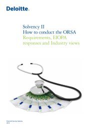 Solvency II How to conduct the ORSA Requirements ... - Deloitte