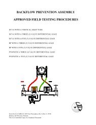 Required Field Test procedures - Charleston Water System