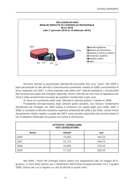 Osservatorio regionale sulla legislazione OTTAVO RAPPORTO ...