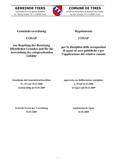 Cosap-Verordnung (197 KB) - .PDF