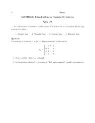 MATH2800 Introduction to Discrete Structures Quiz 10