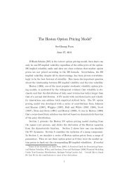 The Heston Option Pricing Model