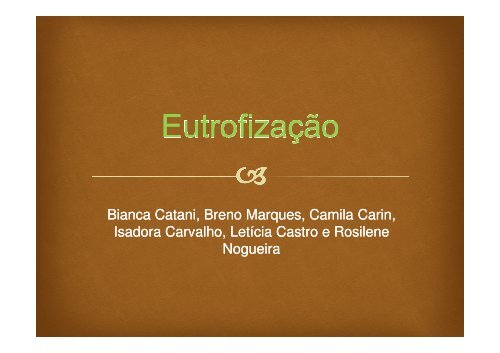 Eutrofização e Maré Vermelha, PDF, Eutrofização