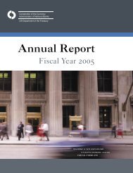 Annual Report, Fiscal Year 2005 - OCC - Department of the Treasury