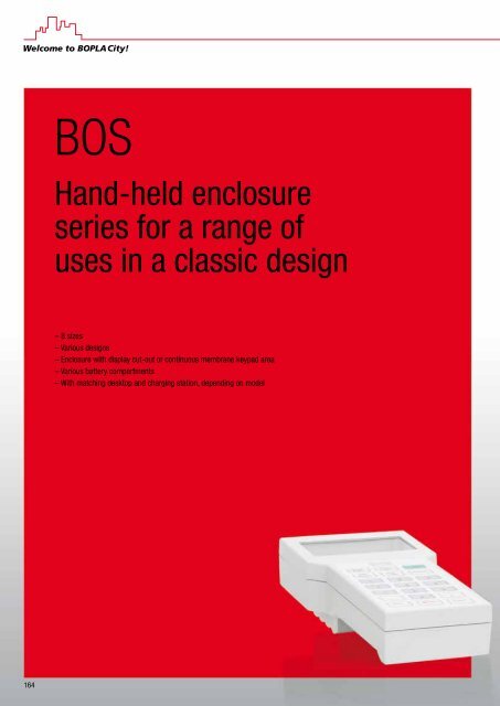 Hand-held enclosure series for a range of uses in a classic design