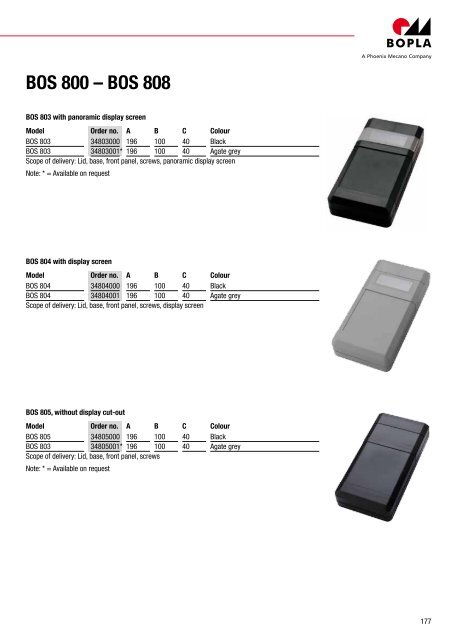 Hand-held enclosure series for a range of uses in a classic design