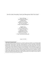 How Do Family Ownership, Control, and Management Affect Firm ...