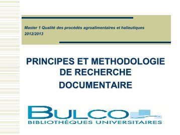 Principes et bases de la recherche documentaire - TD1