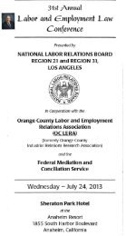 Labor and Employment Law Conference - BRGSLaw.Com