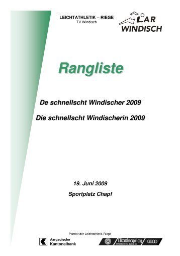 Rangliste - LAR Windisch