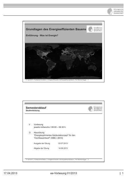 Grundlagen des Energieeffizienten Bauens - Entwerfen und ...