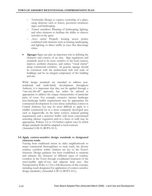 3.0 Land Use and Development - Town of Amherst