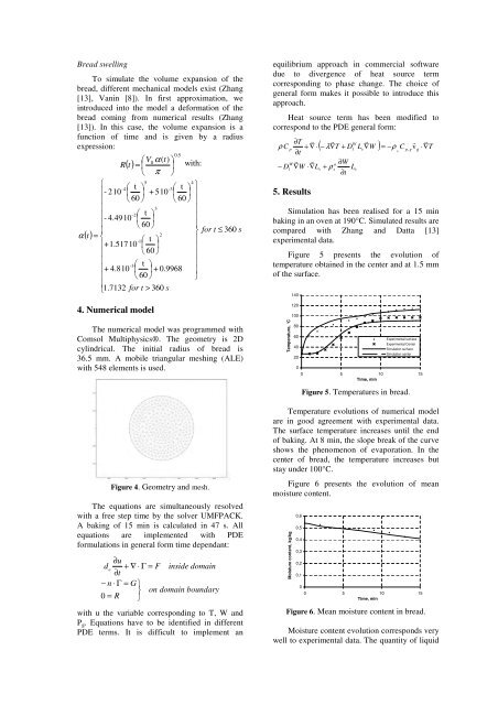 Modeling Heat and Mass Transfer in Bread during ... - COMSOL.com