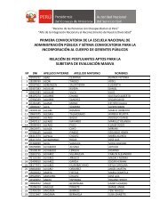 PRIMERA CONVOCATORIA DE LA ESCUELA NACIONAL ... - Servir