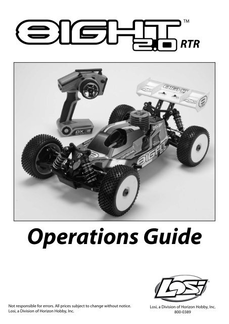 Losi 8ight Spring Chart