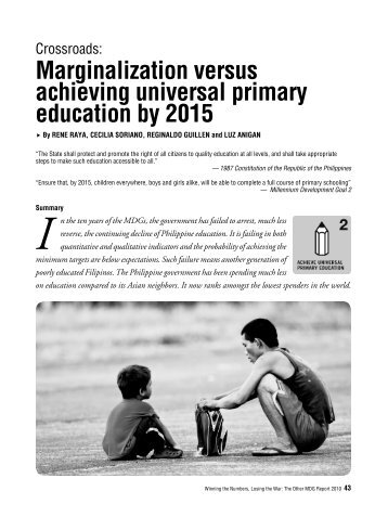 Marginalization versus achieving universal primary ... - Social Watch