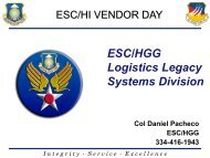 ESC/HGG Logistics Legacy Systems Division