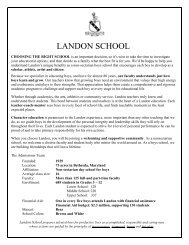 LANDON SCHOOL